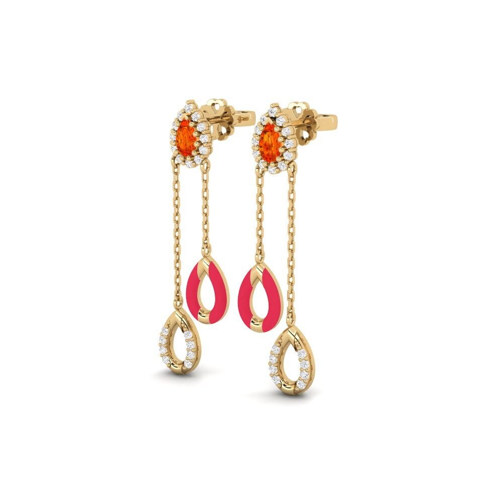 Orange Sapphire Women's Earring Starkville