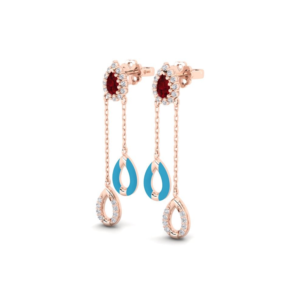14k Oro Rosa Pendiente de mujer Starkville