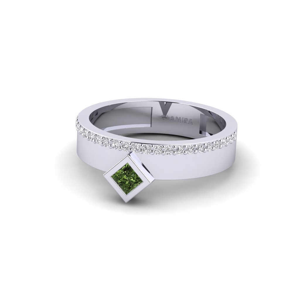 Princesa Zafiro Verde Anillo Aguadulce