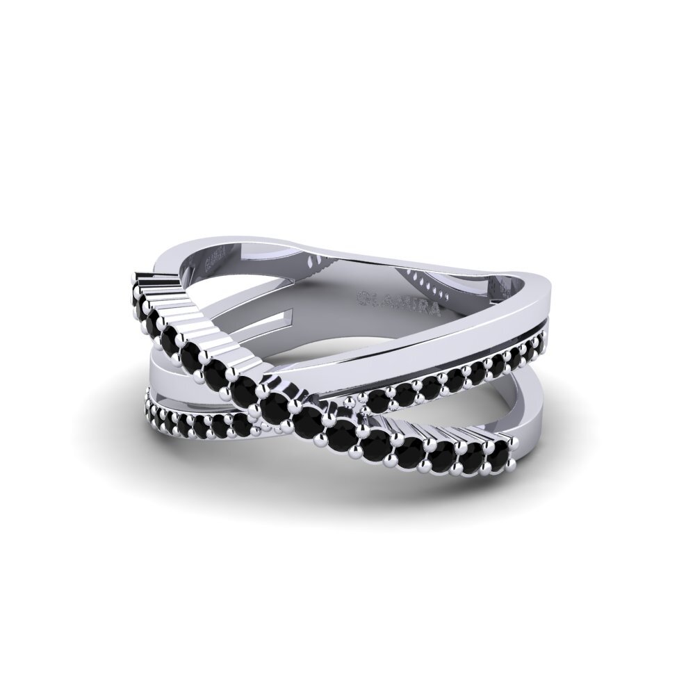 Zafiro negro Anillo Akitanya