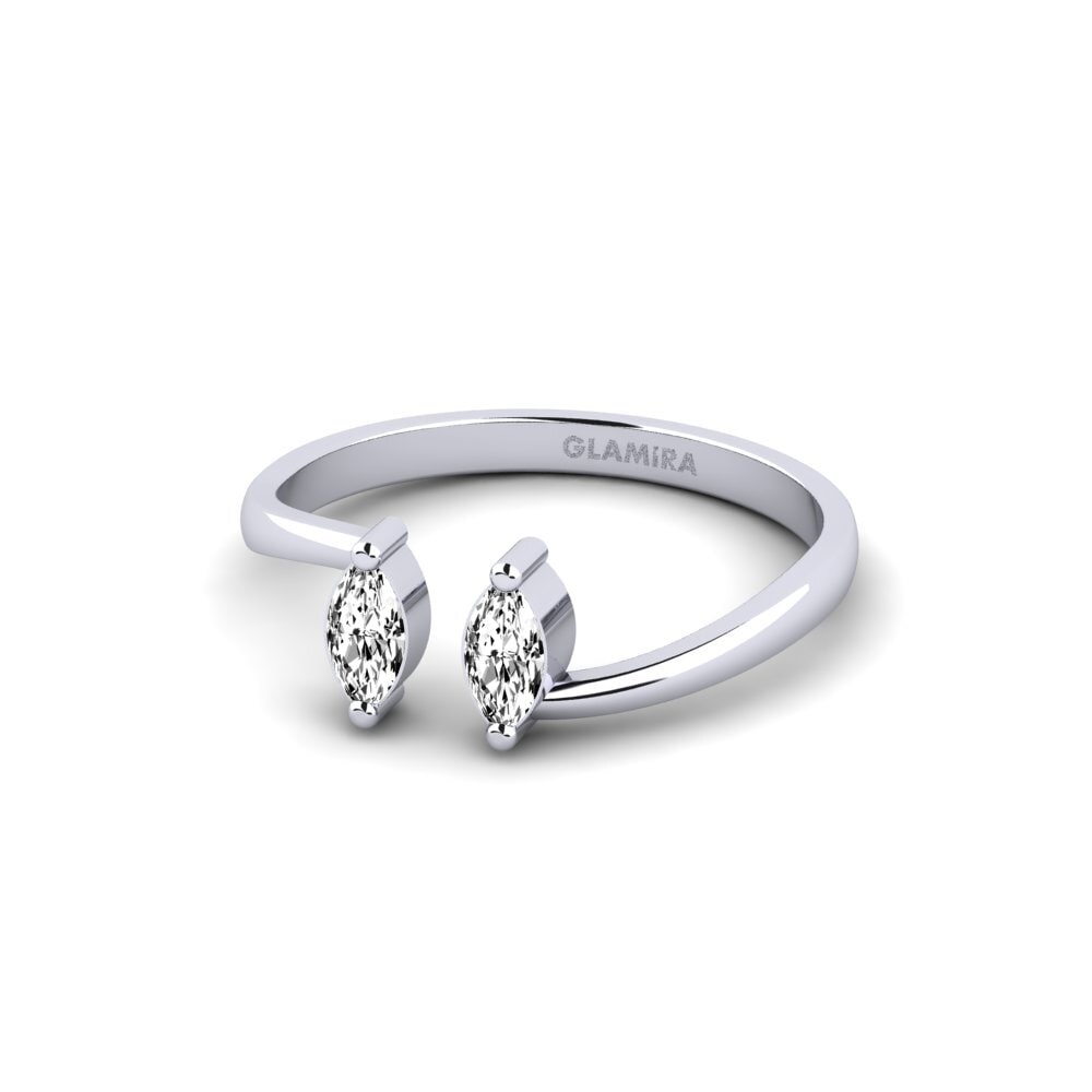 Moissanite Anel Alapos