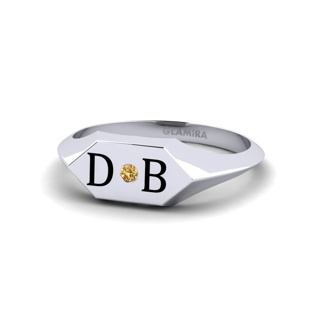 Palladium 950 Brauner Diamant Ring Arles