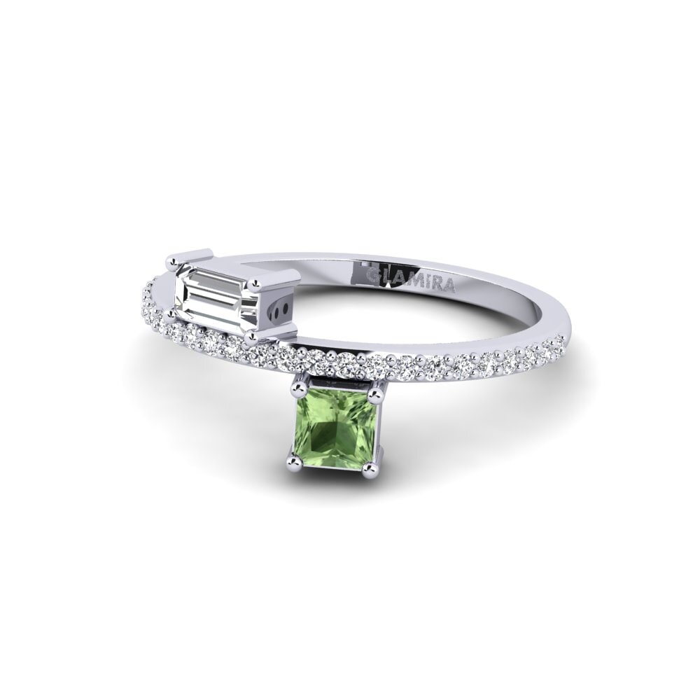 Princesa Zafiro Verde Anillo Bacares