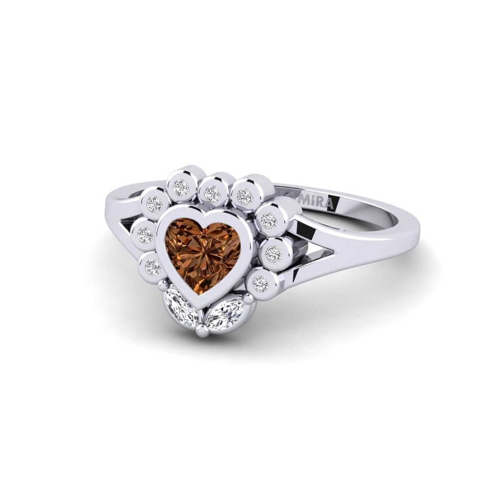 Diamante Castanho Anel Cadw