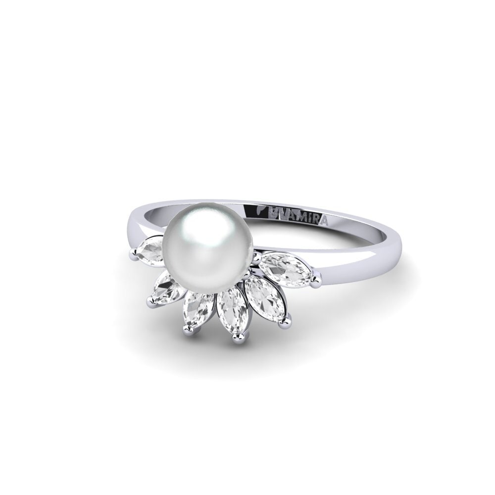 Marquesa Zafiro blanco Anillo Carcabuey
