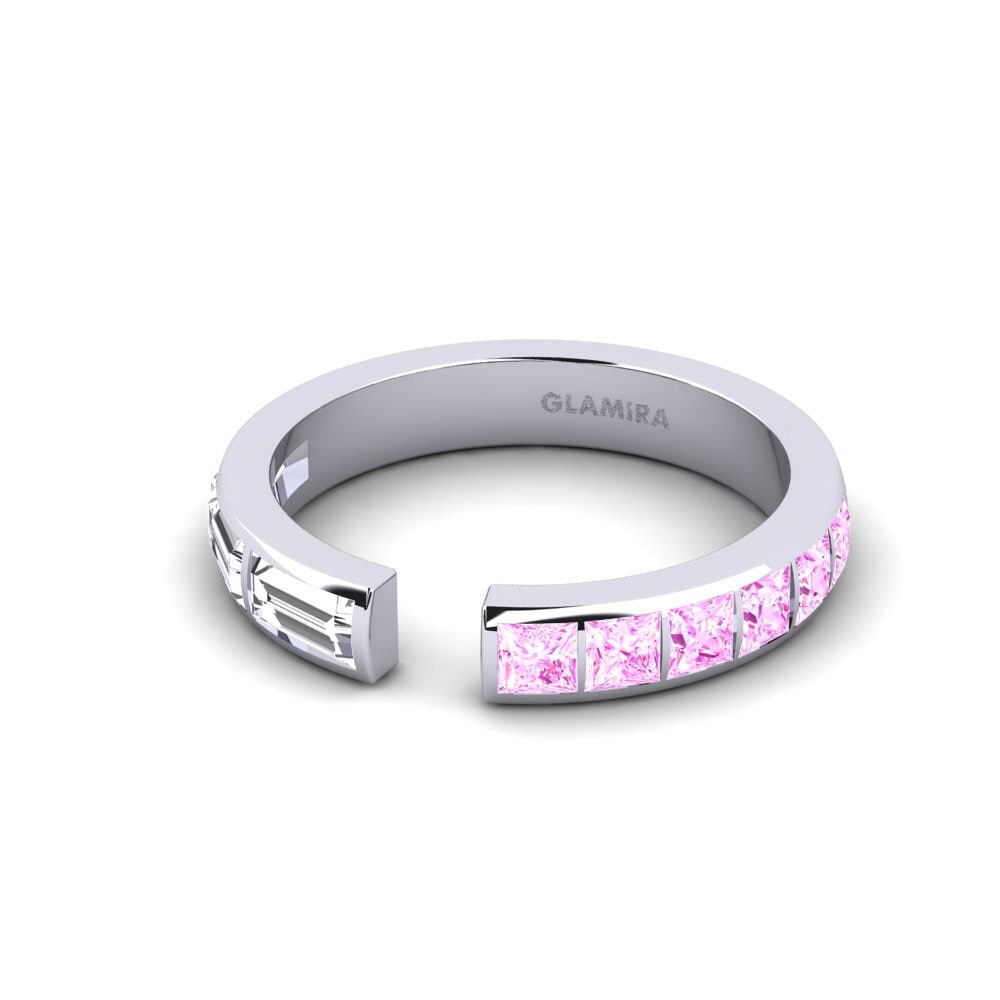 Princesa Zafiro Rosado Anillo Conseguent