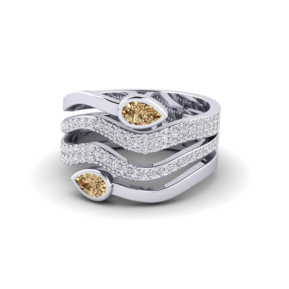 Diamante Castanho Anel Consequently