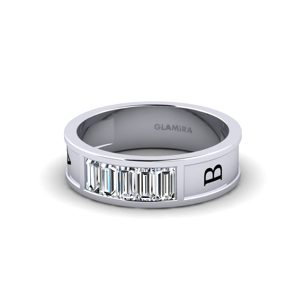 Palladium 950 Zirkonia Ring Cultured