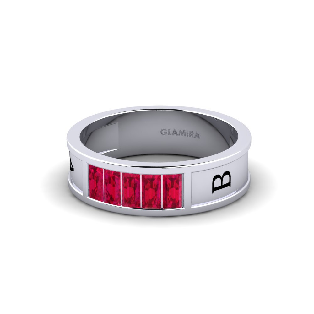 Palladium 950 Rubin Ring Cultured