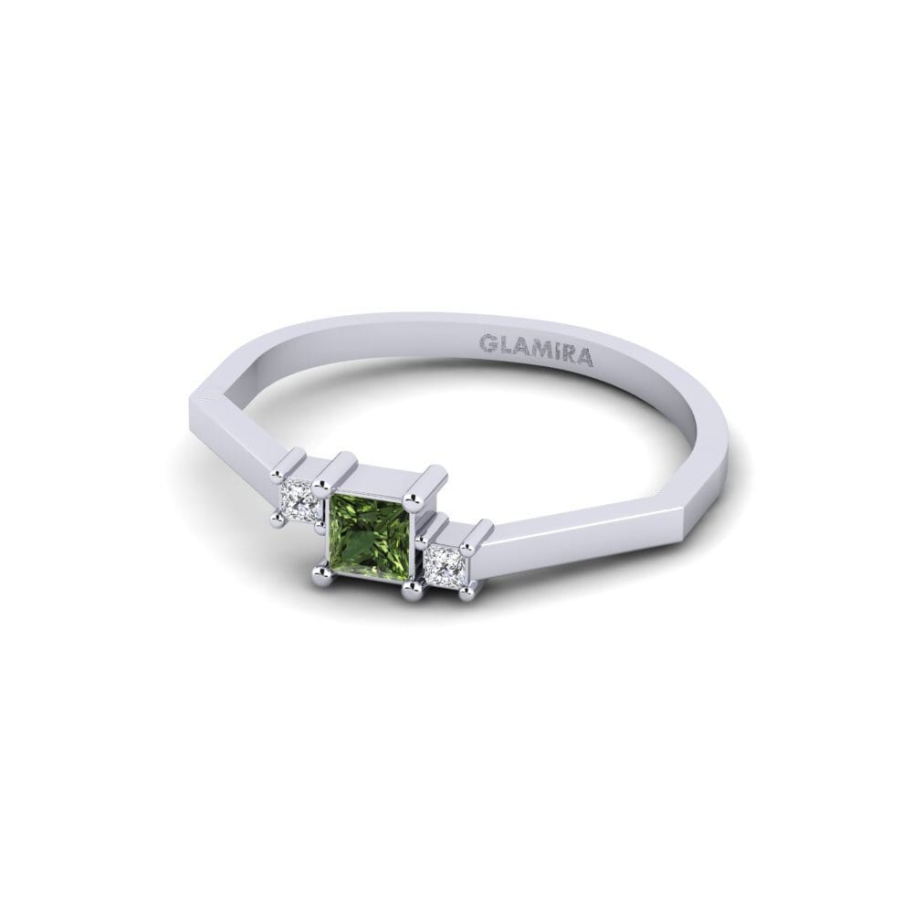Princesa Zafiro Verde Anillo Damlatis