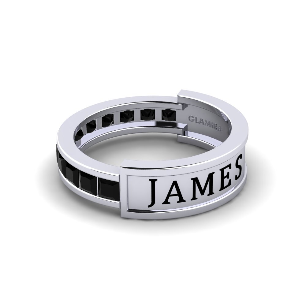 Palladium 950 Schwarzer Onyx Ring Deregulate