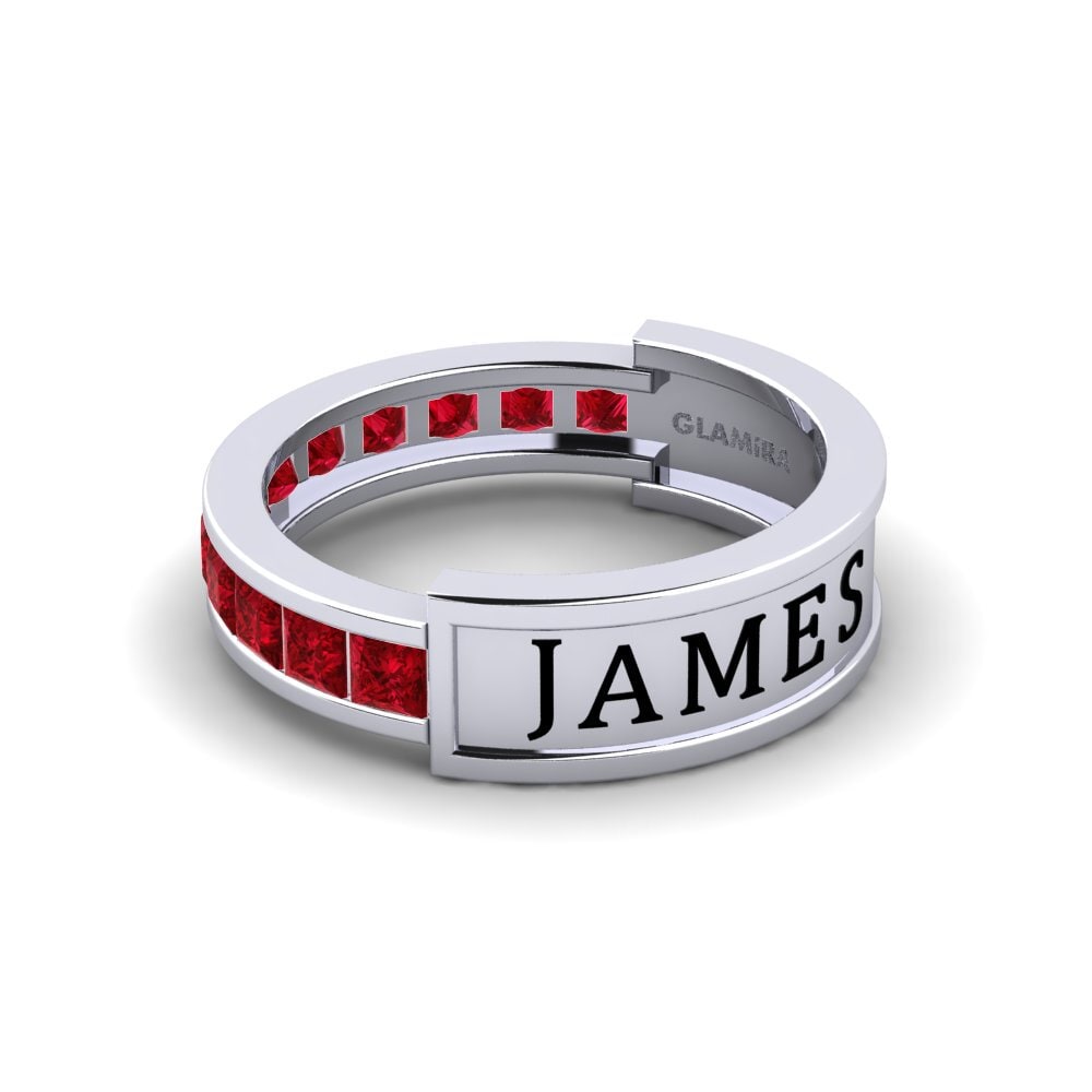Palladium 950 Roter Zirkonia Ring Deregulate