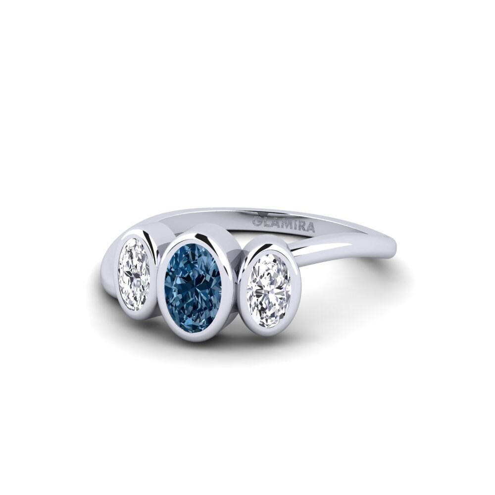 Blue Diamond Engagement Ring Dim