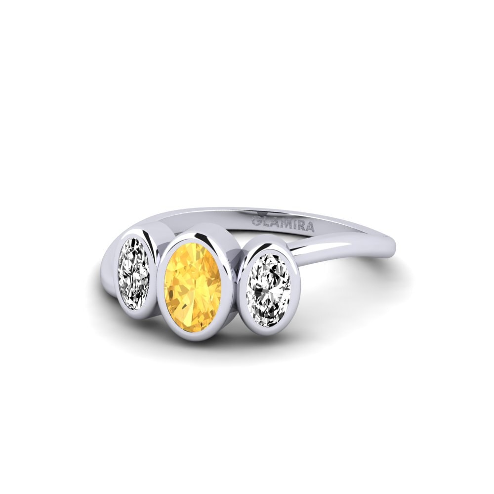 Citrine Engagement Ring Dim