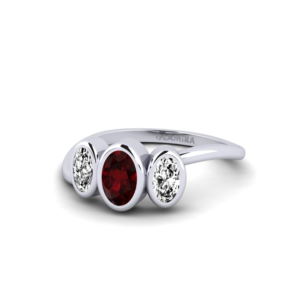 Garnet Engagement Ring Dim