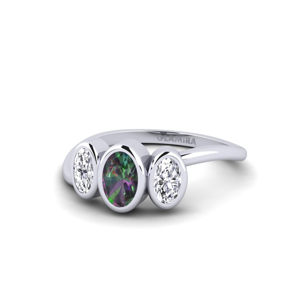 Mystic Topaz Engagement Ring Dim