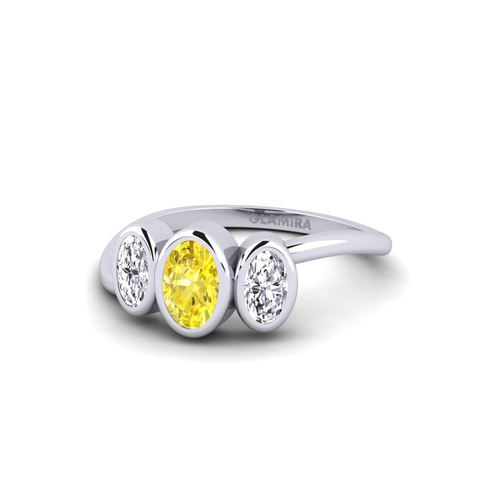 Yellow Sapphire Engagement Ring Dim