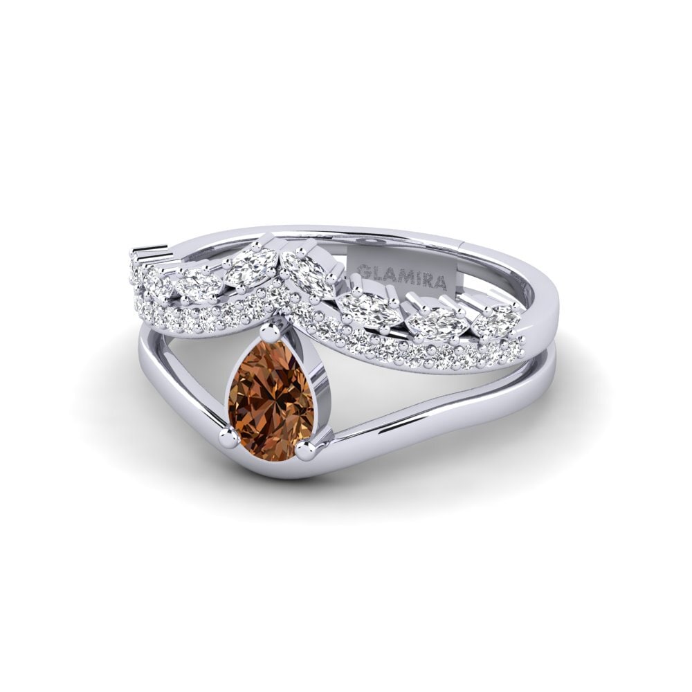 Diamante Castanho Anel Donousa