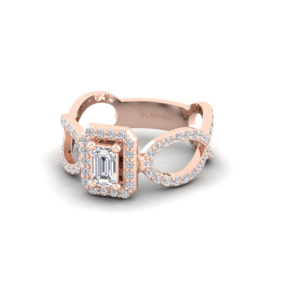 14K Rood Goud Smaragd Ringen Espartinas