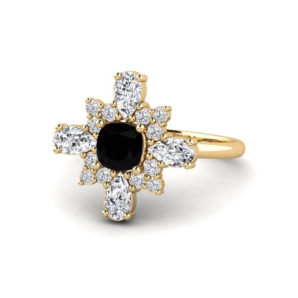 Cojín Diamante Negro Anillo Etretat