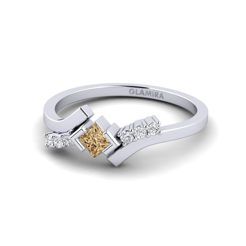 Diamante Marrón Anillo Finom
