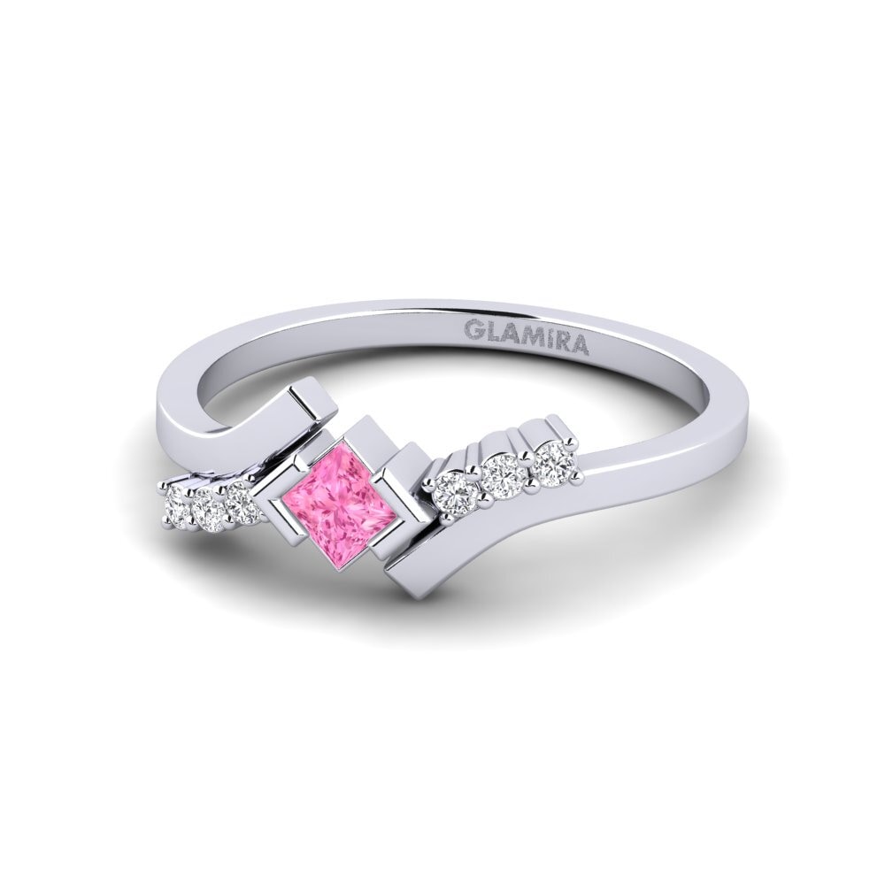 Rosa Saphir Ring Finom