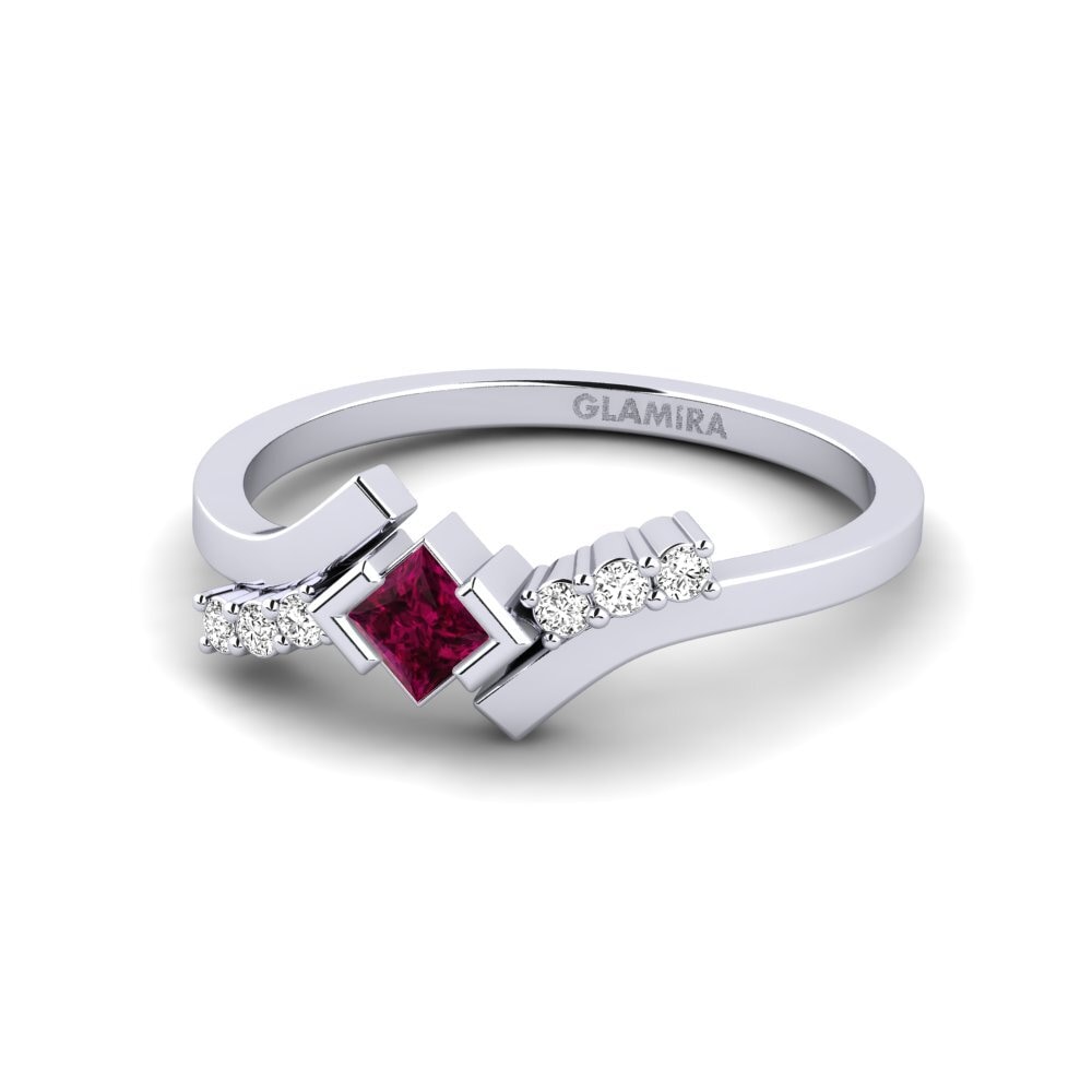 Rhodolit-Granat Ring Finom