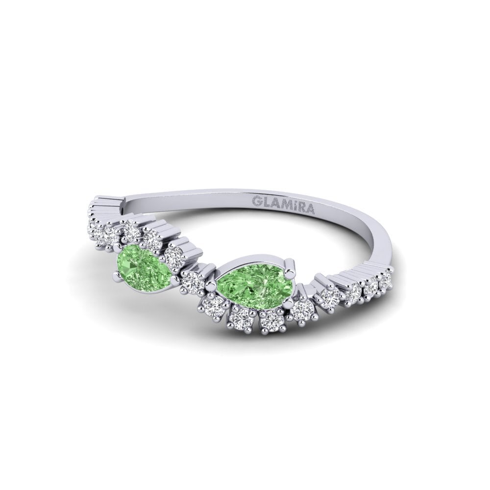Diamante Verde Anel Hondro