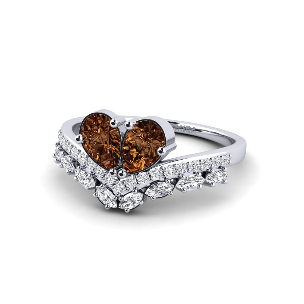 Diamante Castanho Anel Iraklia