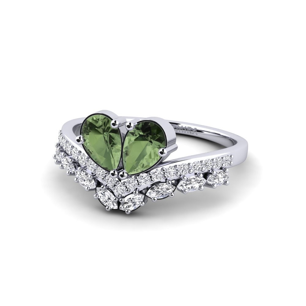 Pear Green Sapphire Ring Iraklia