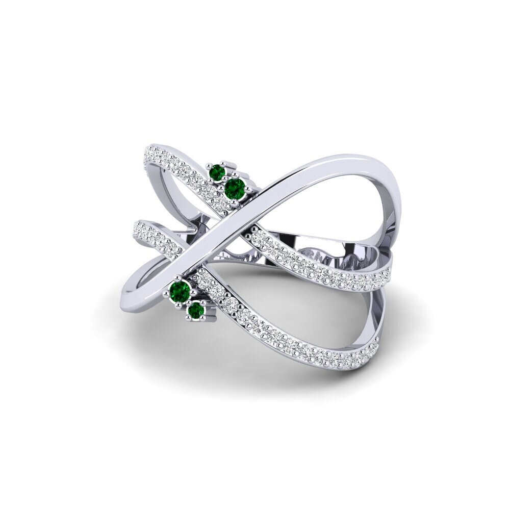 Zircônia Verde Anel Kalymnou