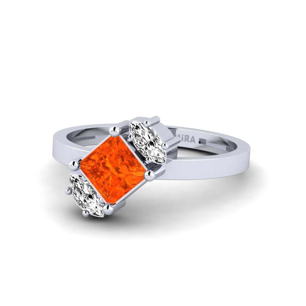 Fire-Opal Engagement Ring Kramvonisi