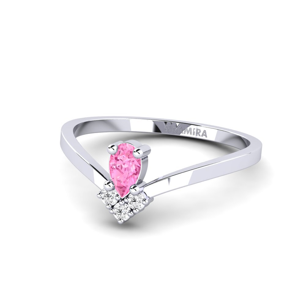 Pink Sapphire Engagement Ring Laroya