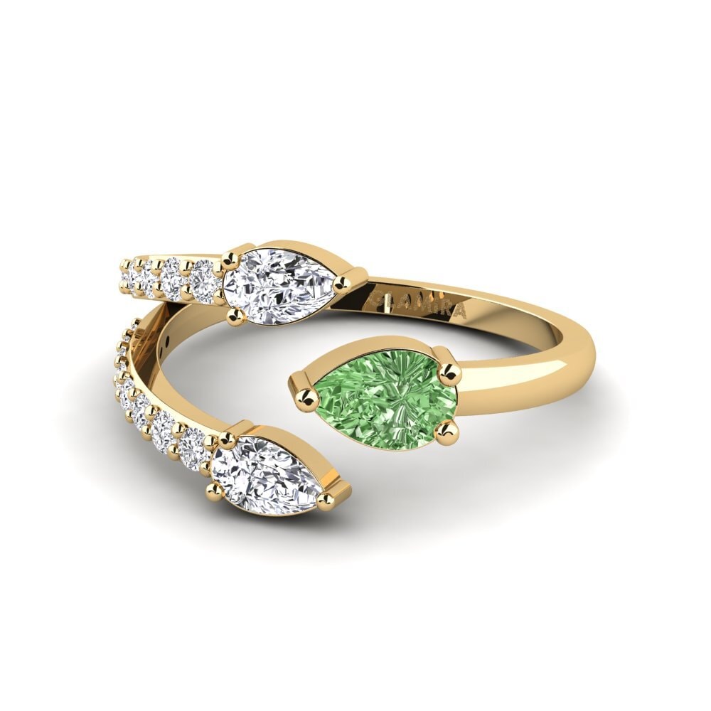 Diamante Verde Anel Lyon