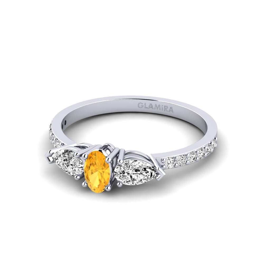Citrine Engagement Ring Somontin
