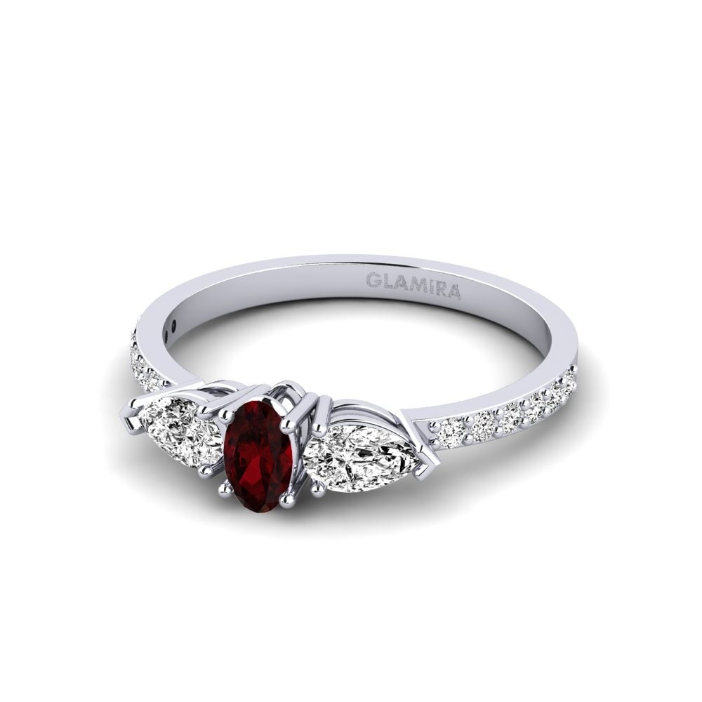 Garnet Engagement Ring Somontin