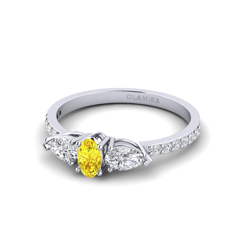 Yellow Sapphire Engagement Ring Somontin