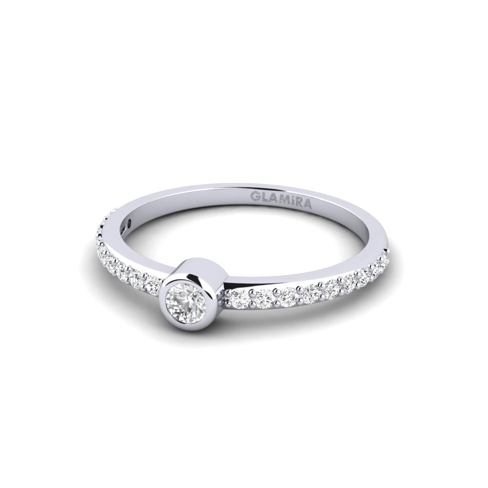 Zafiro blanco Anillo de compromiso Tijola