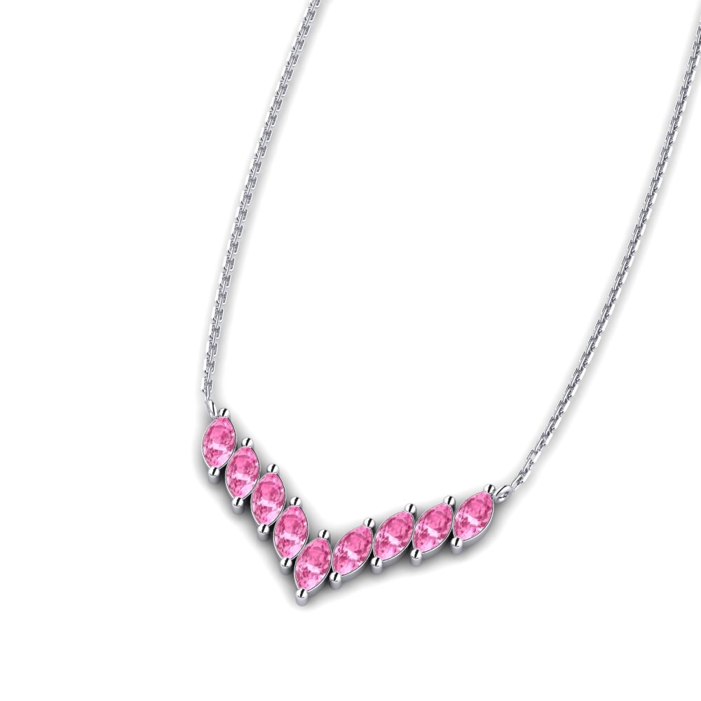 Pink Sapphire Women's Necklace Umbrete