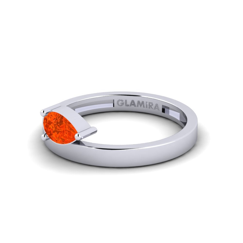 Fire-Opal Engagement Ring Vrachoi