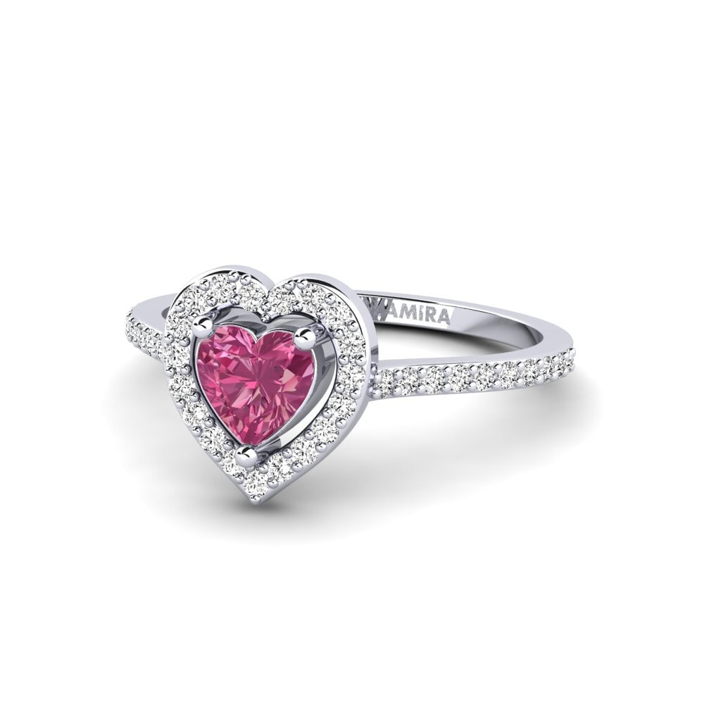 Cuore Tormalina Rosa Anello Zurgena