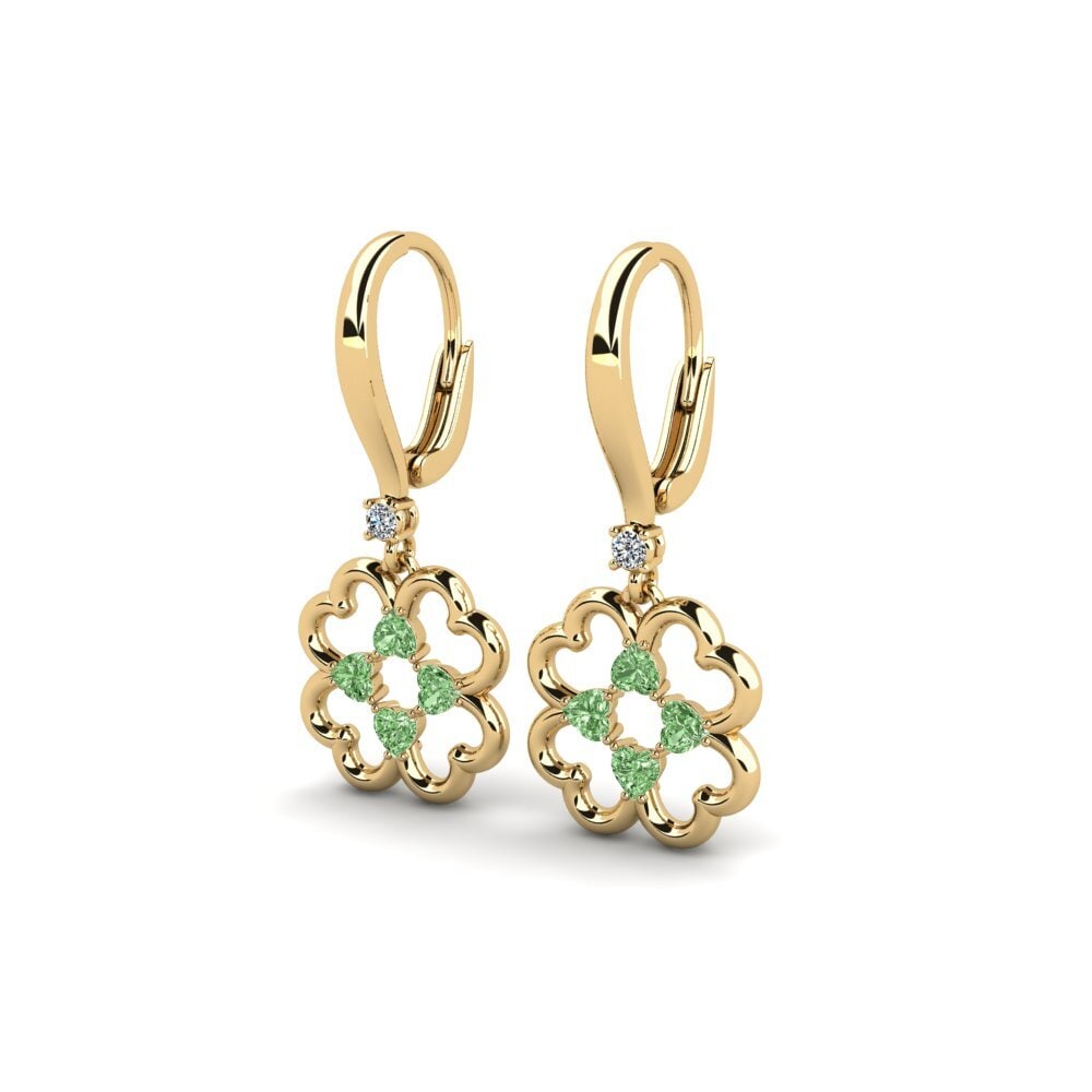 Diamant Vert Boucle d'oreille femme Bodle