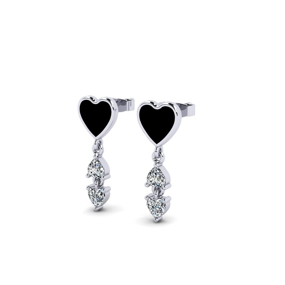 White Silver Women's Earring Brog