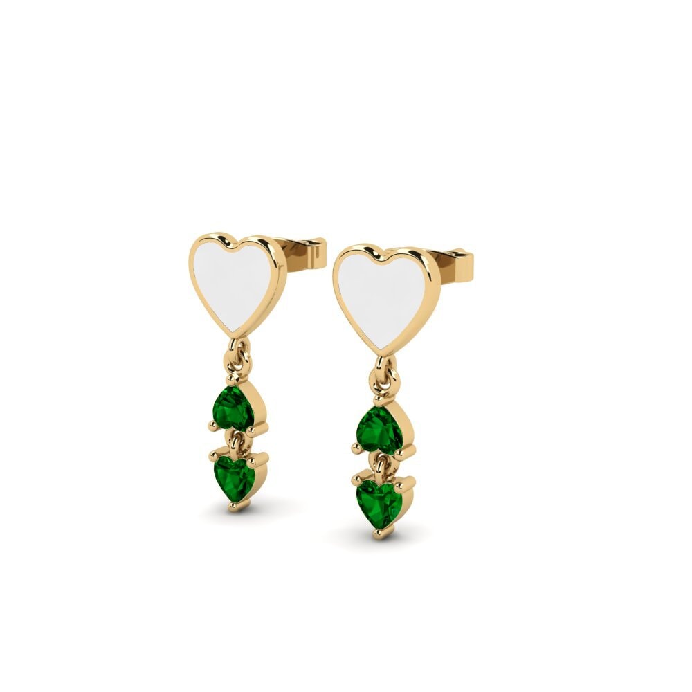 Circonita Verde Pendiente de mujer Brog