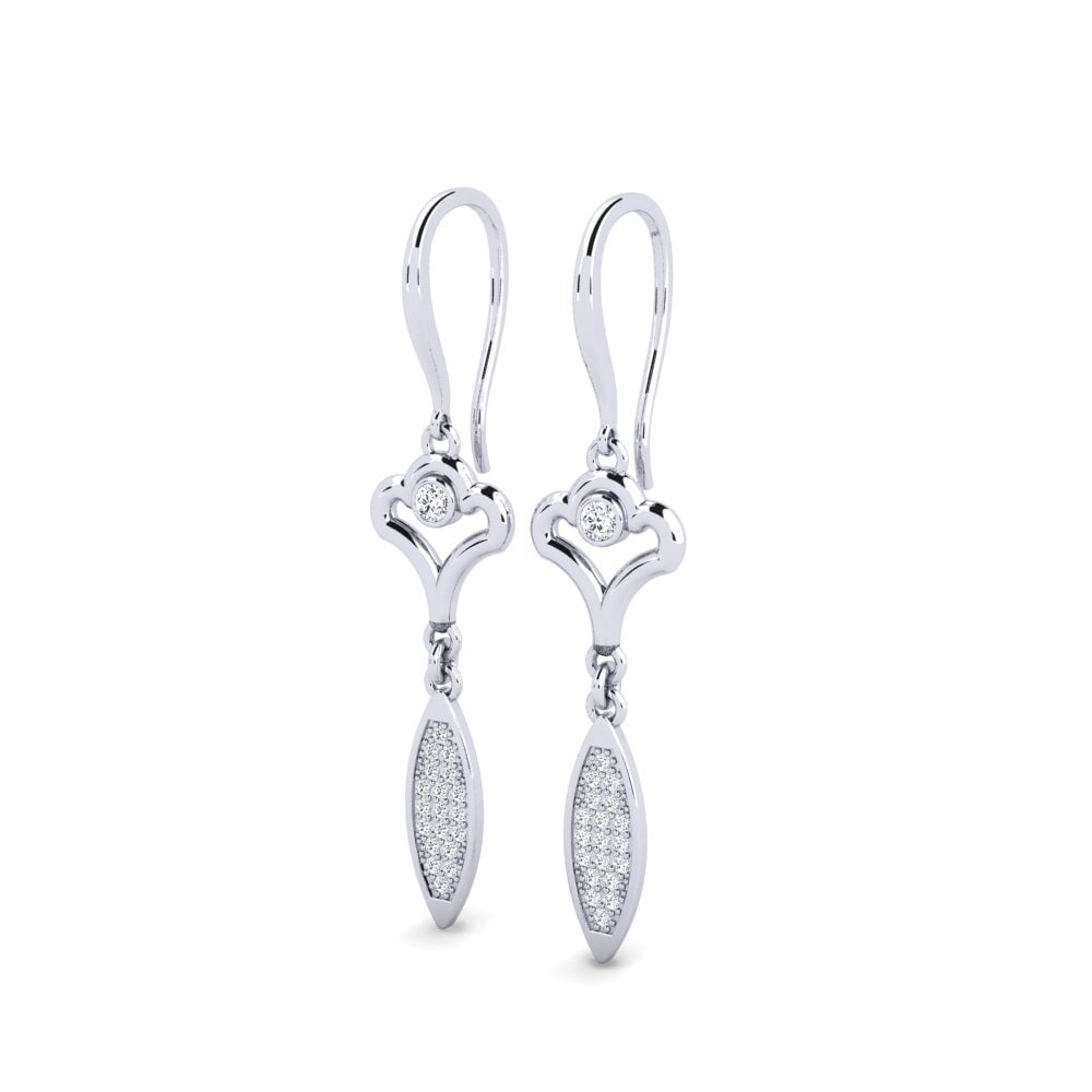 9ct White Gold Women's Earring Bucarest