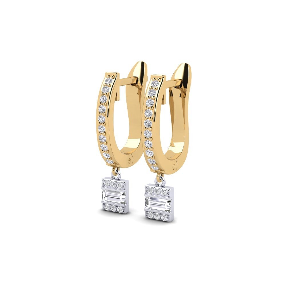 14ct Yellow / White Gold Women's Earring Bber
