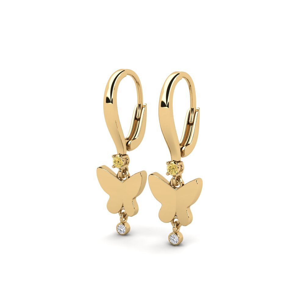 Yellow Diamond Women's Earring Blankellie