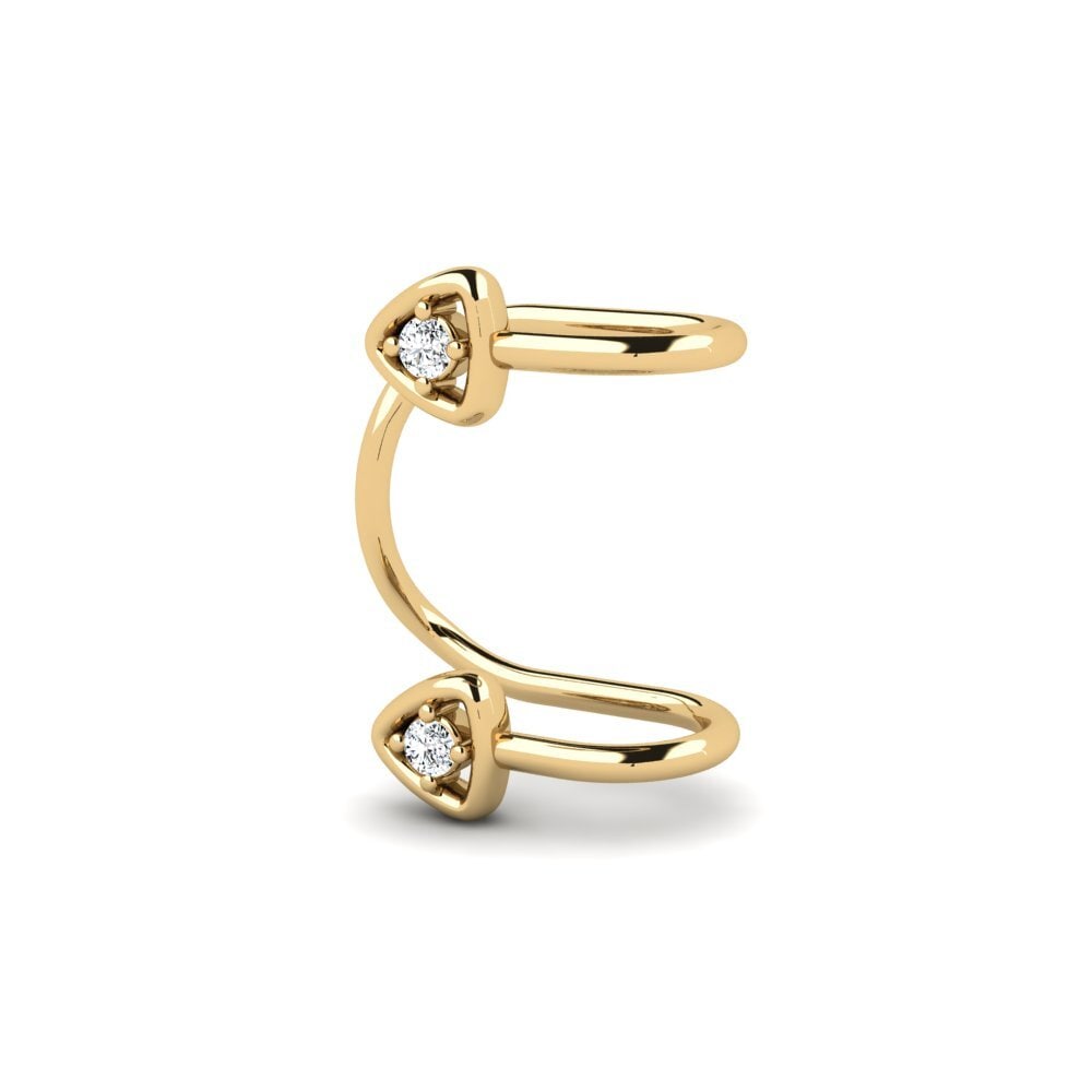 14ct Yellow Gold Zirconia Women's Earring Blion