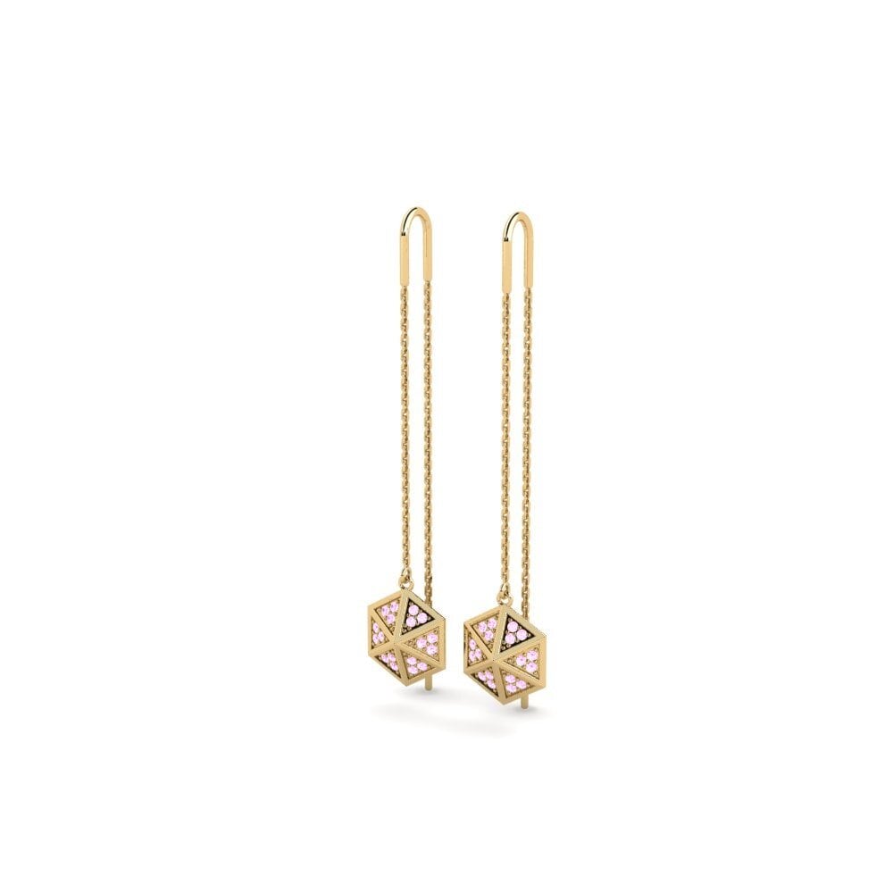 Đá Sapphire Hồng Bông tai nữ Bobidem