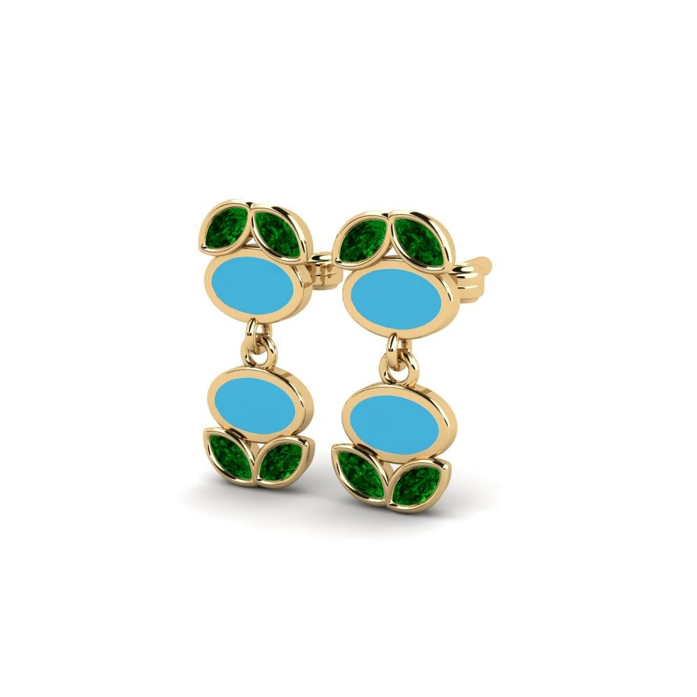 Circonita Verde Pendiente de mujer Breest